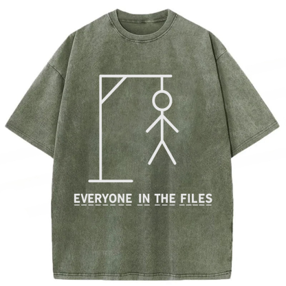 Tokyoviva Everyone In The Files Washed T-shirt