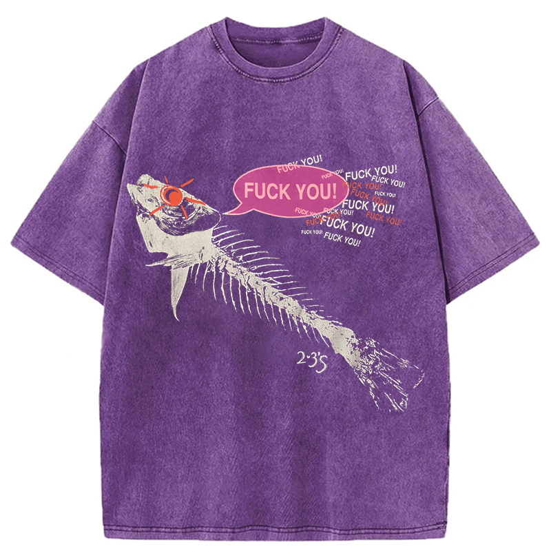 Tokyoviva Vintage 90’s Fish Skeleton Washed T-shirt
