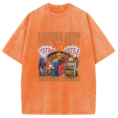 Funny Gambling Washed T-Shirt