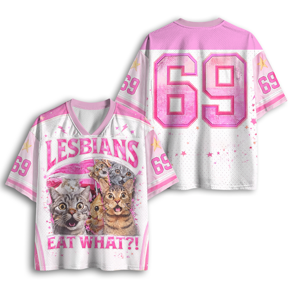 Tokyoviva Lesbians Eat What Funny Cat Mesh Jersey