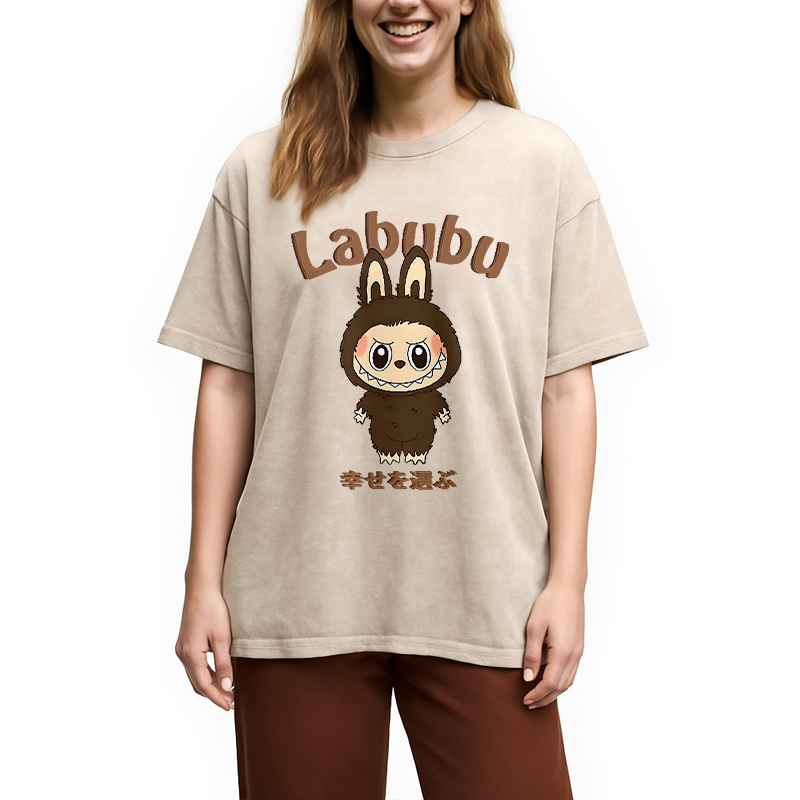 Labubu Cute Vintage Japanese Washed T-Shirt