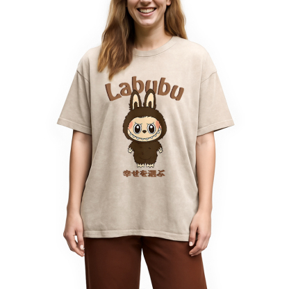 Labubu Cute Vintage Japanese Washed T-Shirt