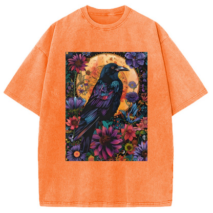 Mandala Crow Washed T-Shirt