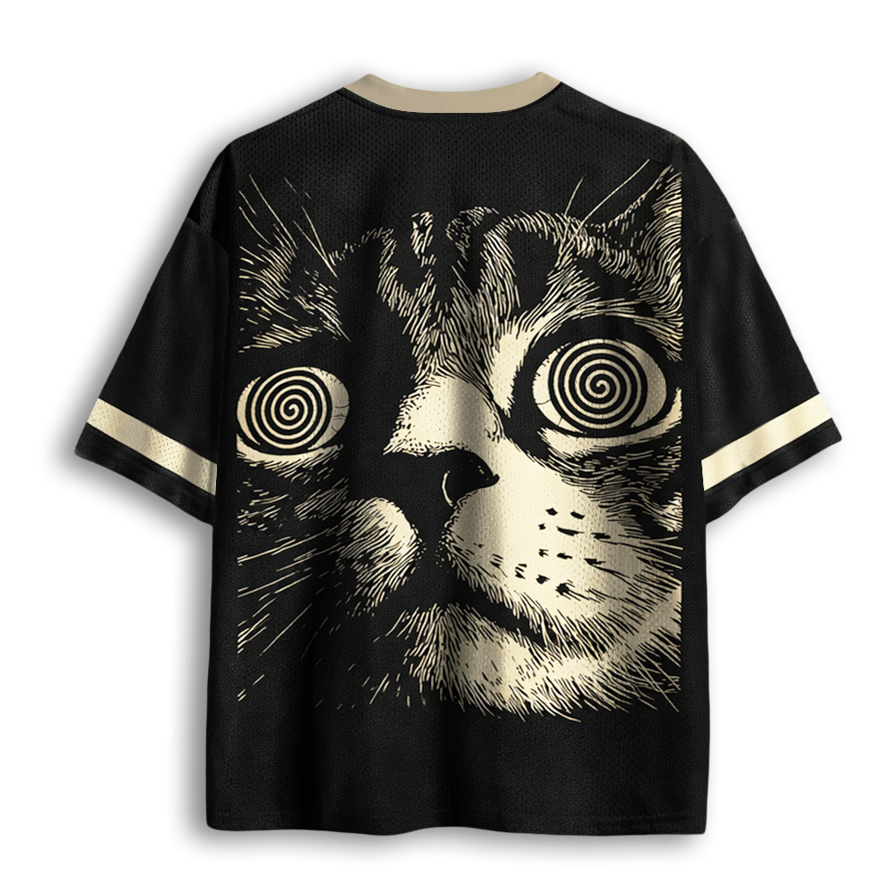 Baddiecat Psychedelic Cat Mesh Jersey