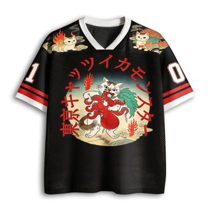 Baddiecat Japanese Style Cat Mesh Jersey