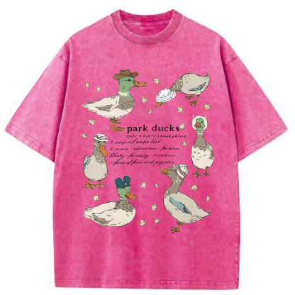Tokyoviva Park Ducks Washed T-shirt