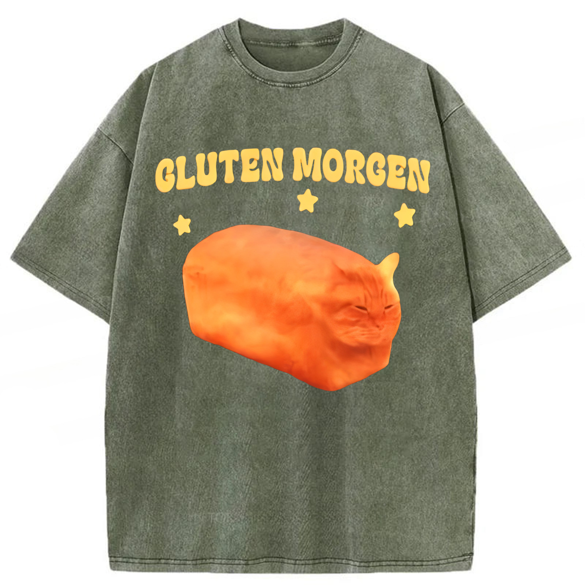 Tokyoviva Cluten Morgen Cat Washed T-shirt