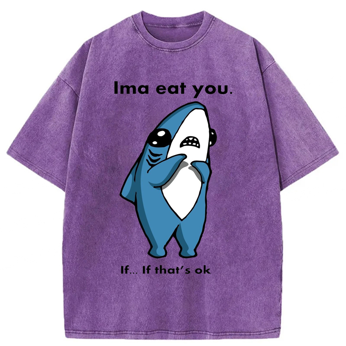 Tokyoviva Shark Want To Eat Washed T-shirt