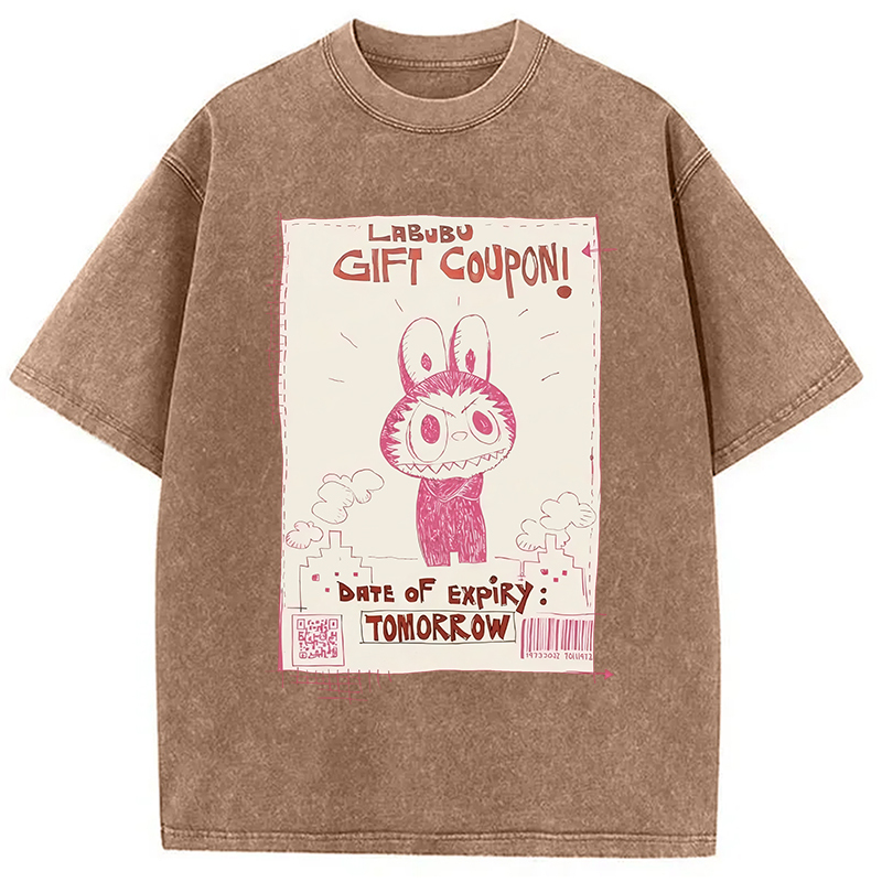 Vintage Labubu Graffiti Washed T-Shirt