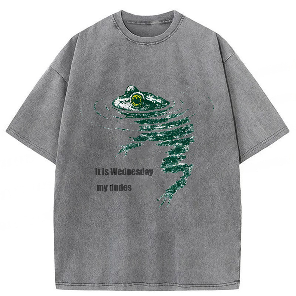 Tokyoviva Frog Swimming Washed T-shirt