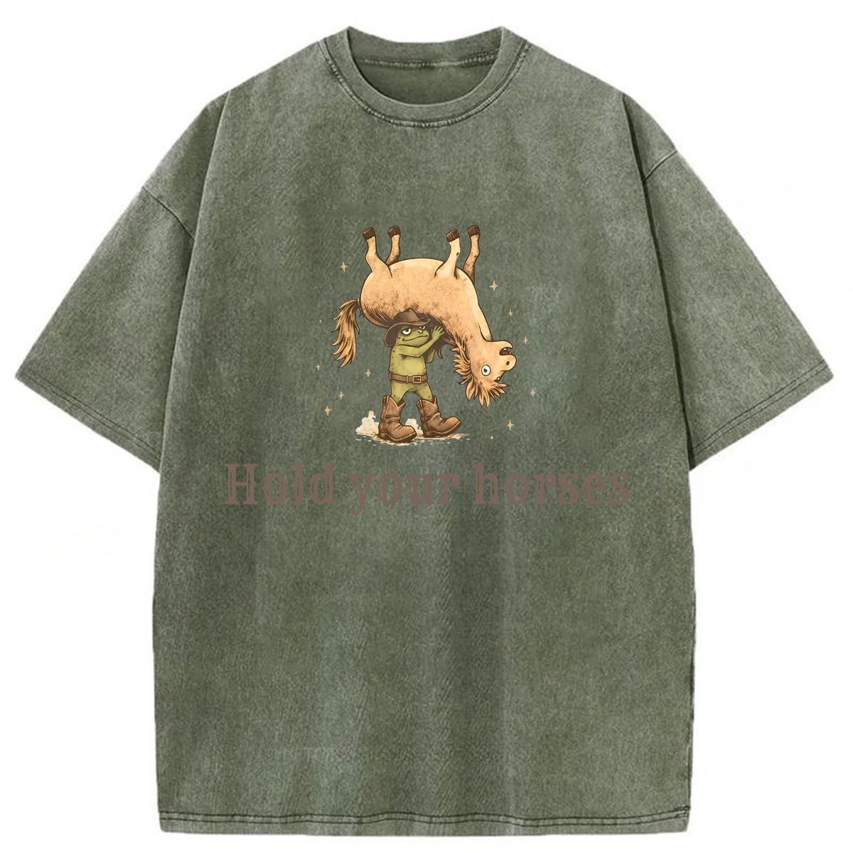 Tokyoviva Hold Your Horses Cowboy Frog Washed T-shirt