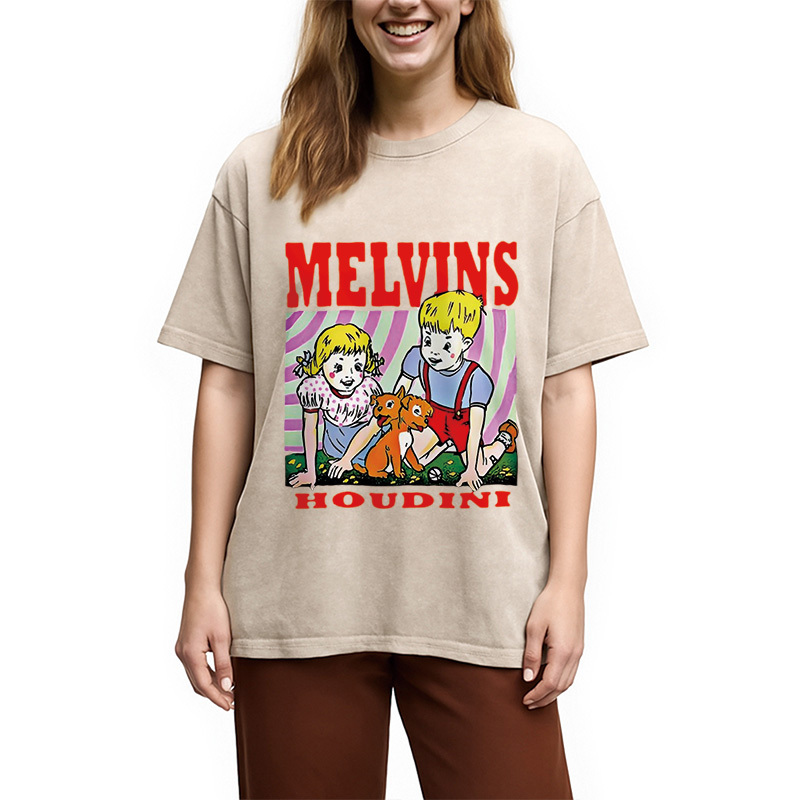 Melvins Houdini Metal Rock Band Washed T-Shirt