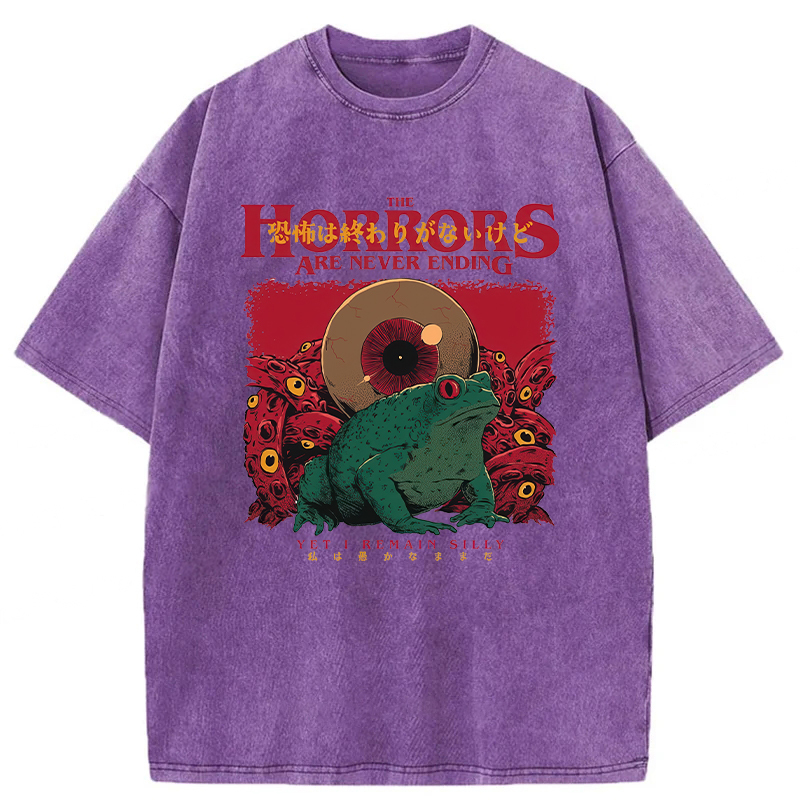 Tokyoviva Japanese Horrors Are Never Ending Frog Washed T-shirt