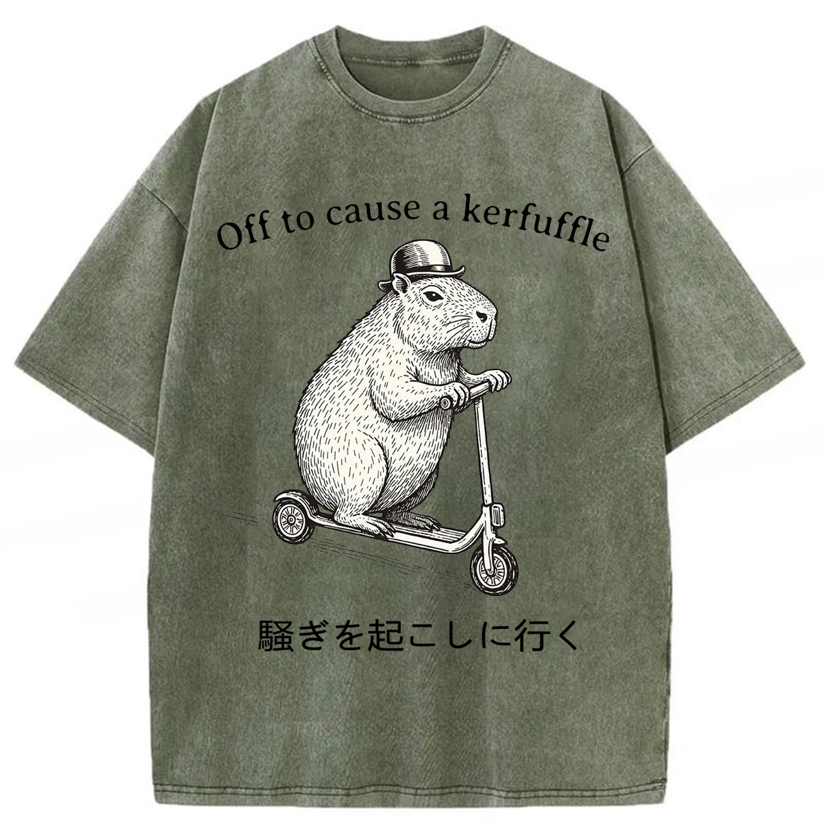 Tokyoviva Japanese Off To Cause A Kerfuffle Washed T-shirt