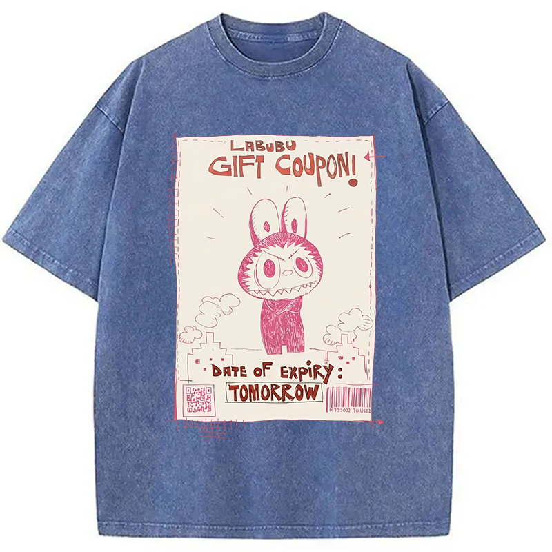Vintage Labubu Graffiti Washed T-Shirt