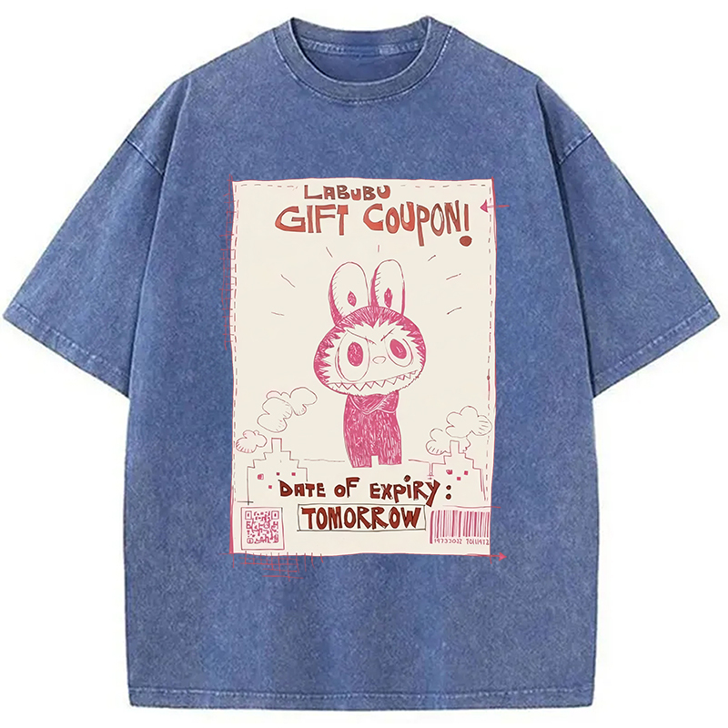 Vintage Labubu Graffiti Washed T-Shirt