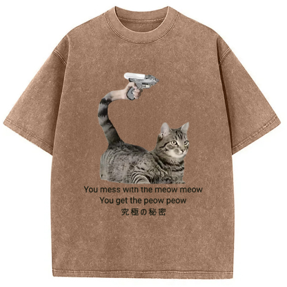 Cat's Secret Weapon Washed T-Shirt