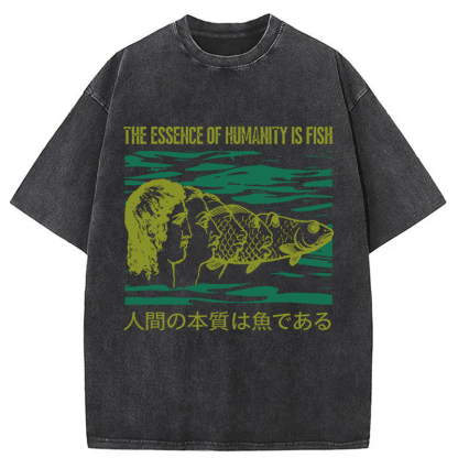Tokyoviva The Essence Of Humanity Is Fish Washed T-shirt