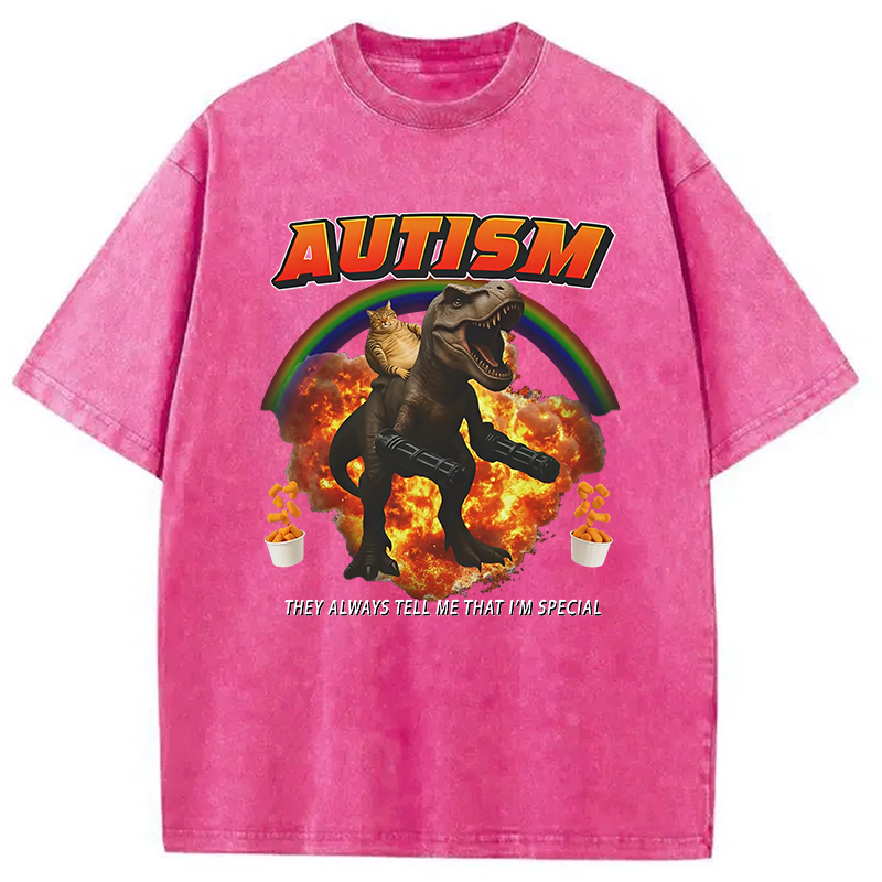 Funny Autism Washed T-Shirt