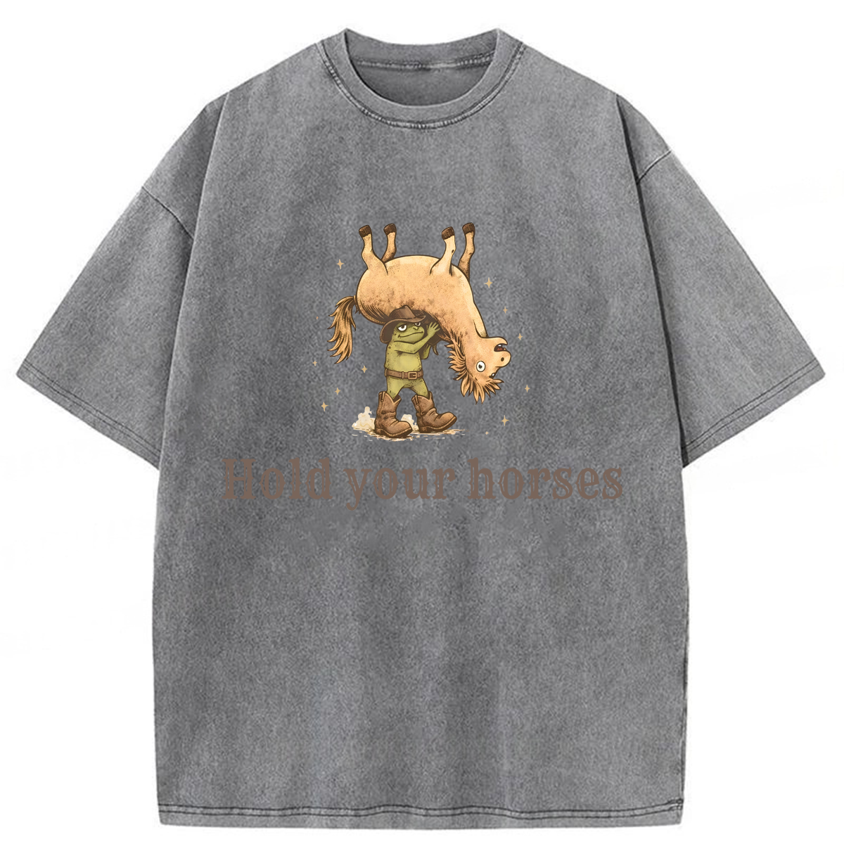 Tokyoviva Hold Your Horses Cowboy Frog Washed T-shirt