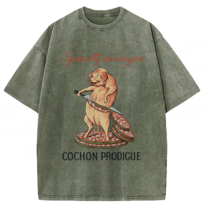 Tokyoviva Specially Sausages Washed T-shirt