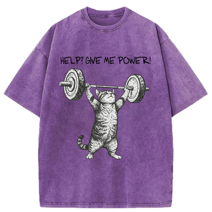 Tokyoviva Help Cat Washed T-shirt