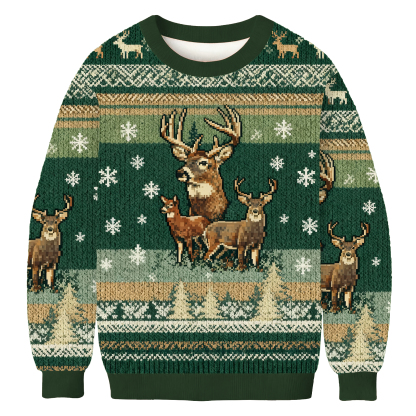 Funny Deer Forest Ugly Sweatshirt
