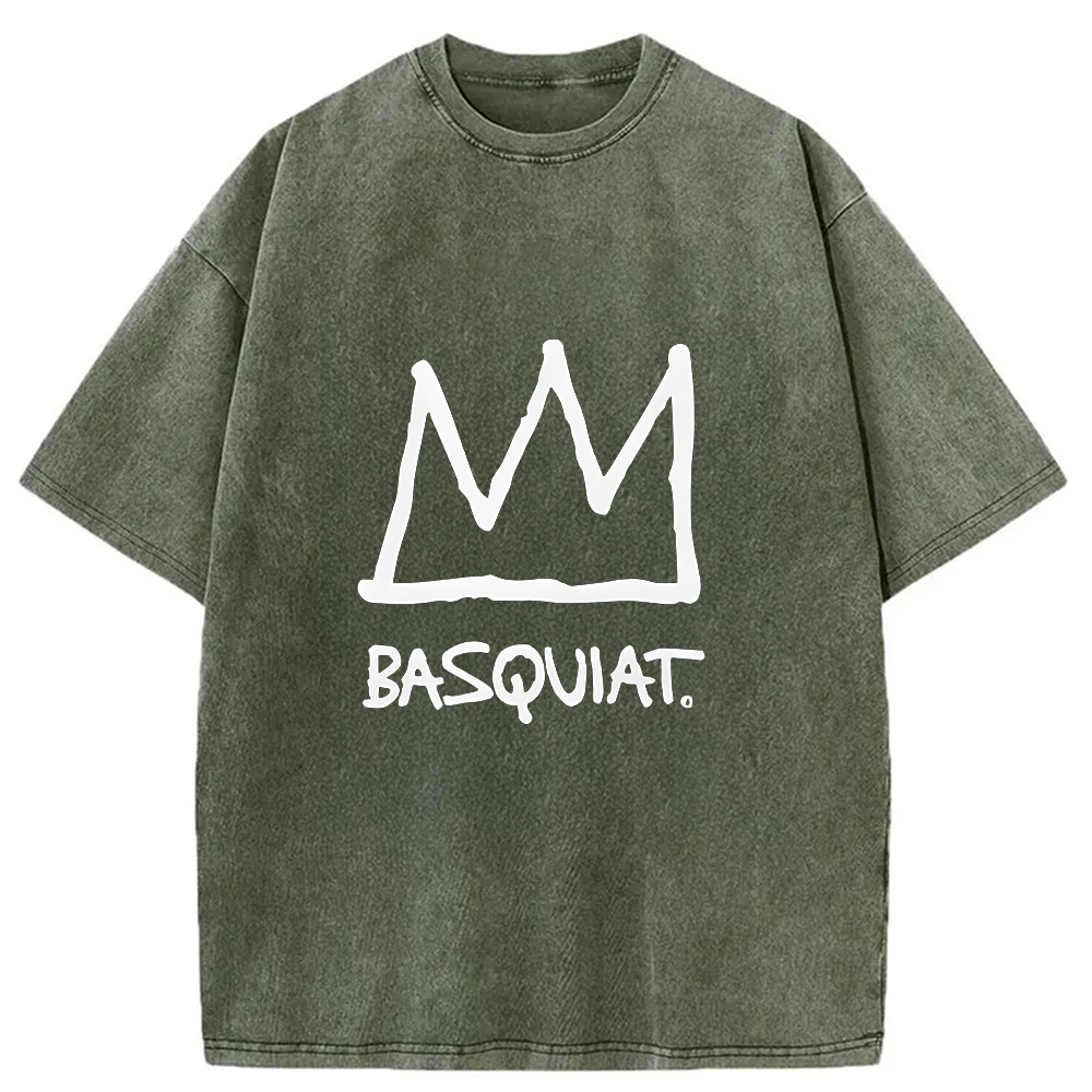 Jean Michel Basquiat Crown Washed T-Shirt