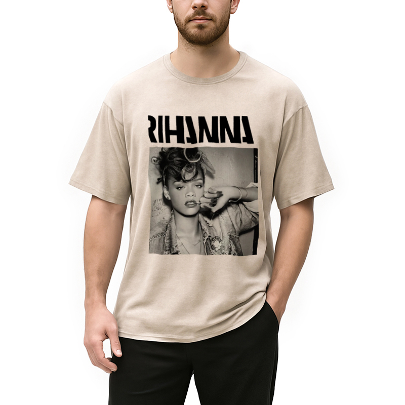Rihanna Badgal 90's Hip Hop Rap Washed T-Shirt