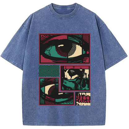 Facial Fragments Washed T-Shirt