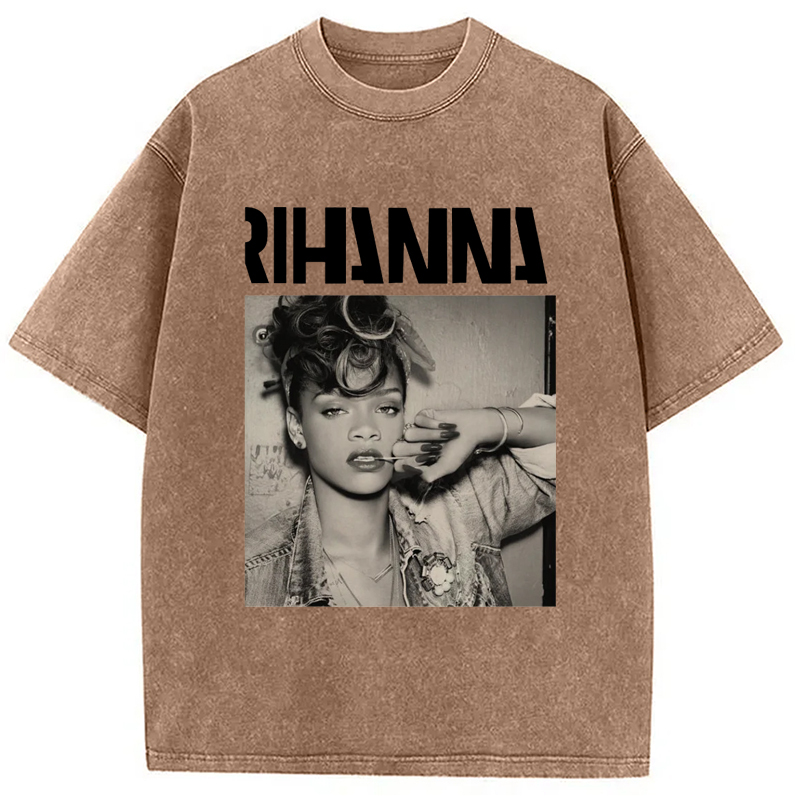 Rihanna Badgal 90's Hip Hop Rap Washed T-Shirt