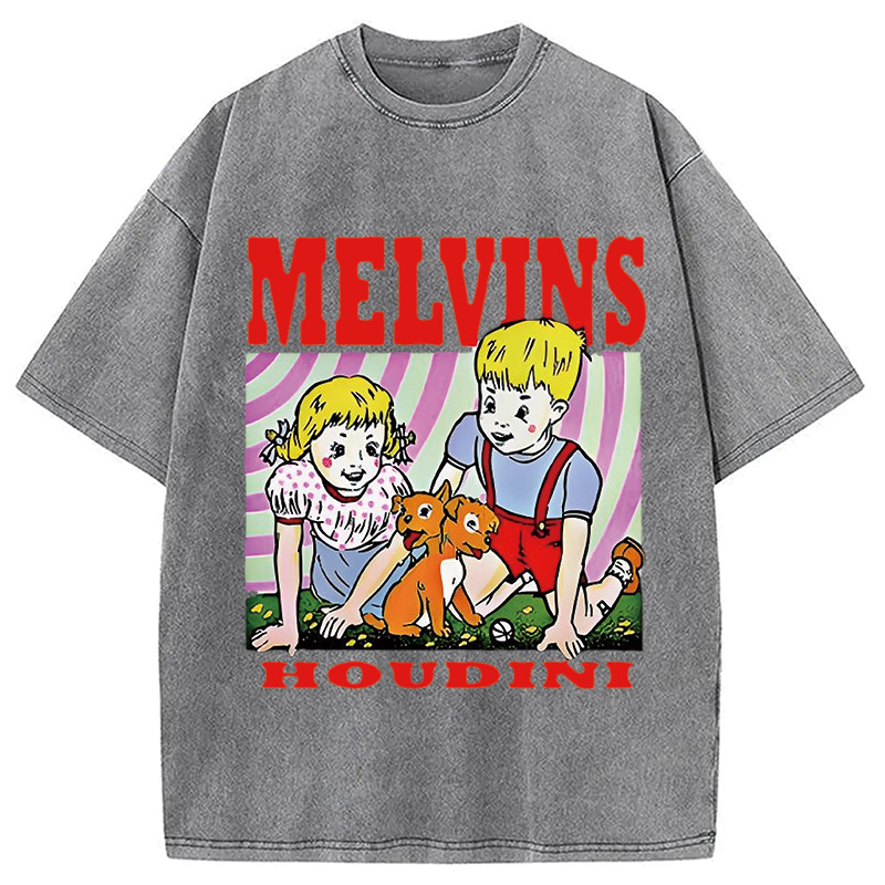 Melvins Houdini Metal Rock Band Washed T-Shirt