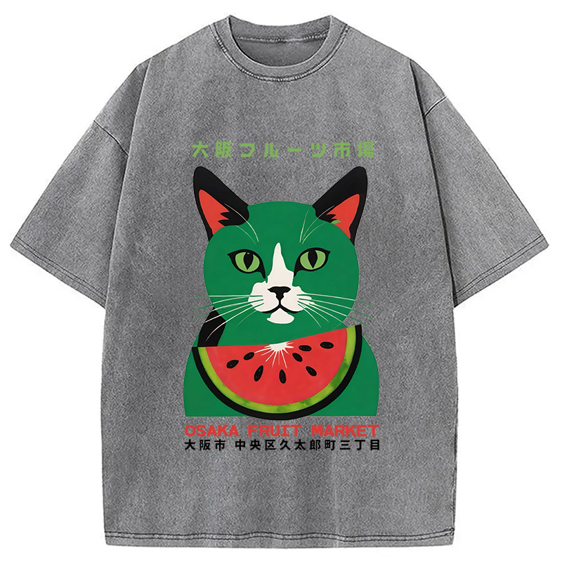 Osaka Fruit Market Washed T-Shirt