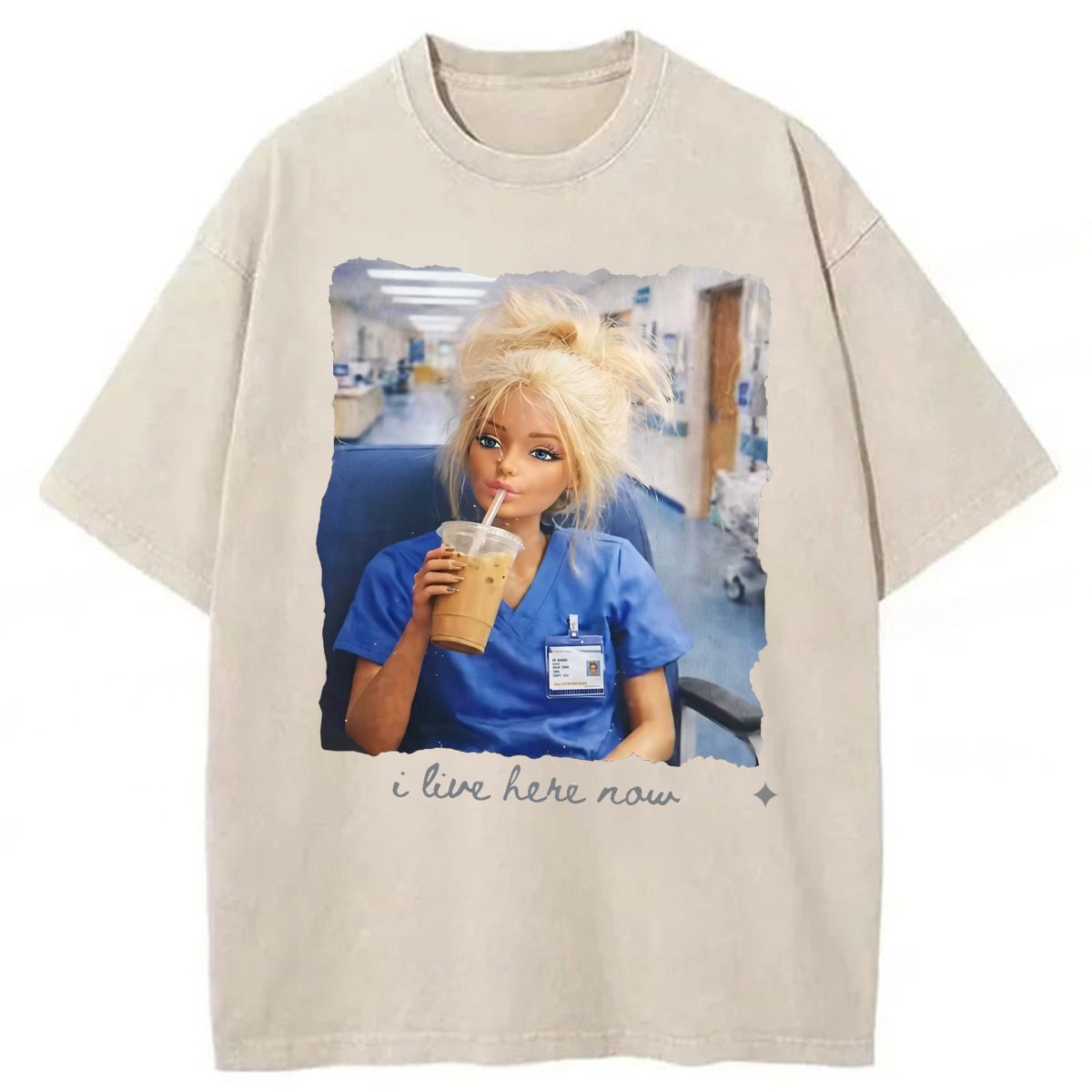 Tokyoviva Nurse Life Funny Meme Washed T-shirt