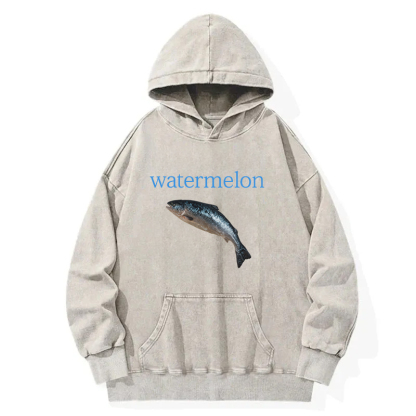 Watermelon Fish Washed Hoodie