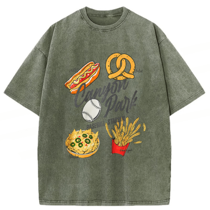 Tokyoviva Stadium Snacks Washed T-shirt