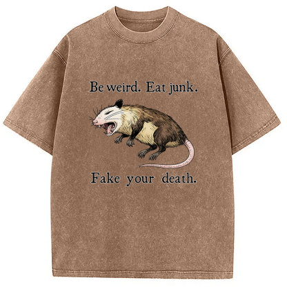 Possum Playing Dead Washed T-Shirt