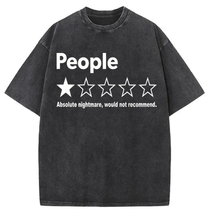 Tokyoviva People One Star Review Washed T-shirt