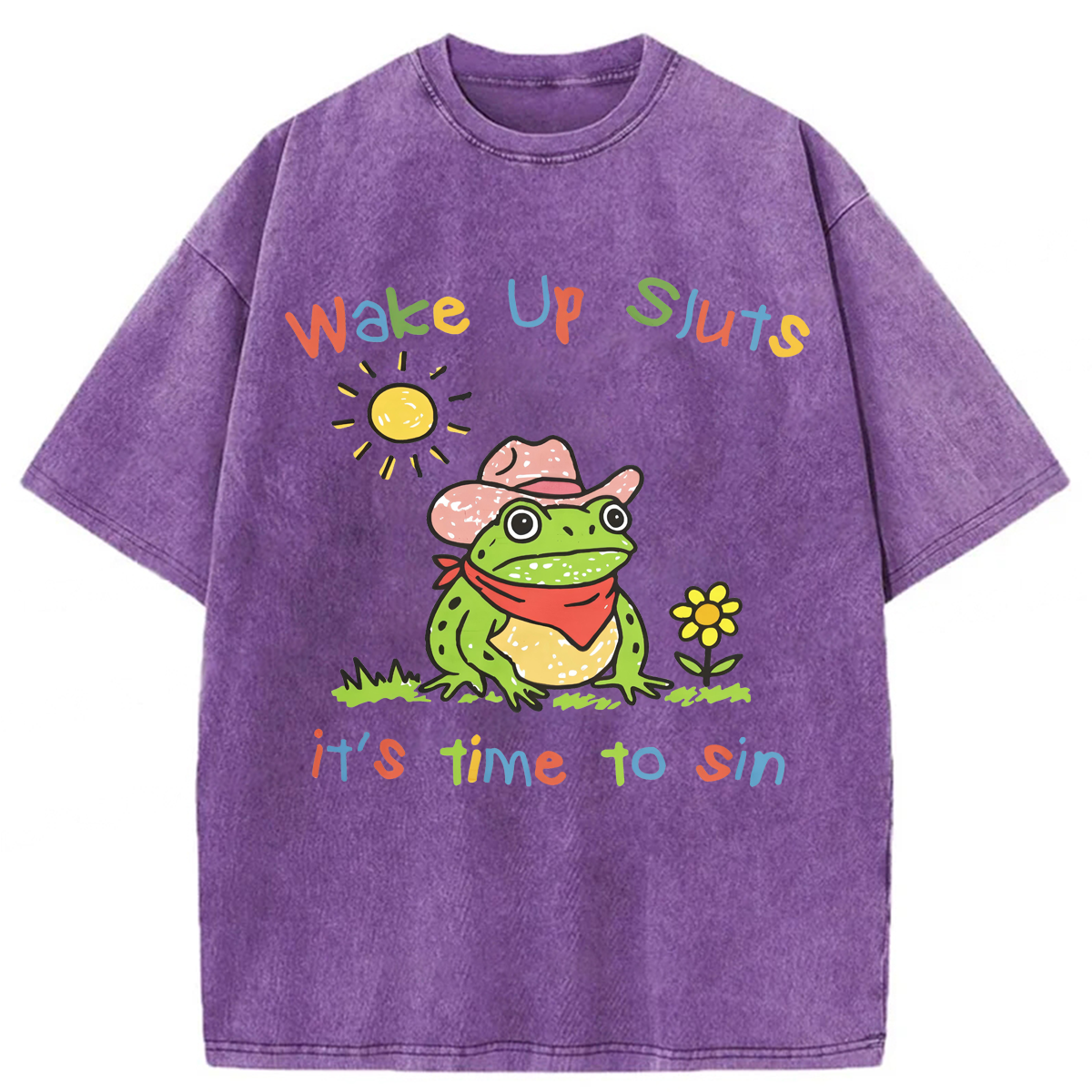 Tokyoviva Wake Up Sl*ts It's Time To Sin Washed T-shirt