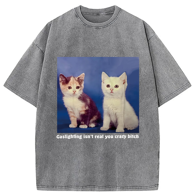 Gaslighting Isn't Real You Crazy Bit*h Washed T-Shirt