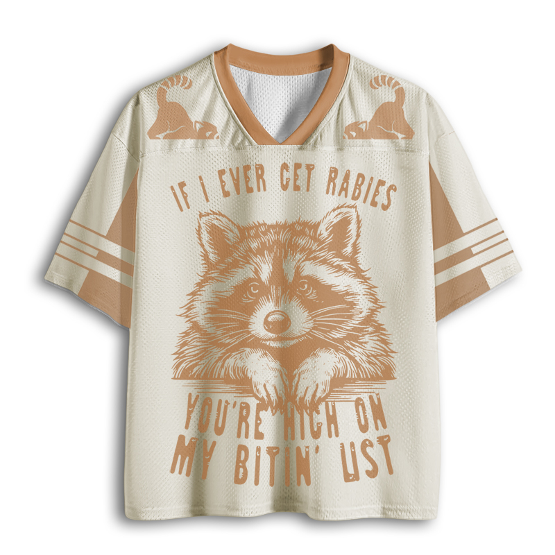 Baddiecat Raccoon Funny Mesh Jersey