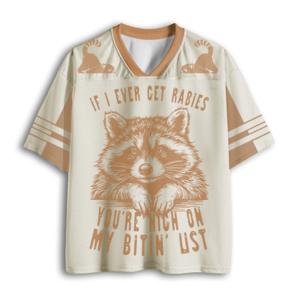 Baddiecat Raccoon Funny Mesh Jersey