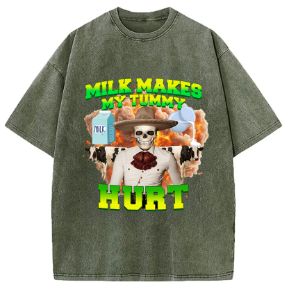 Lactose Intolerance Meme Washed T-Shirt
