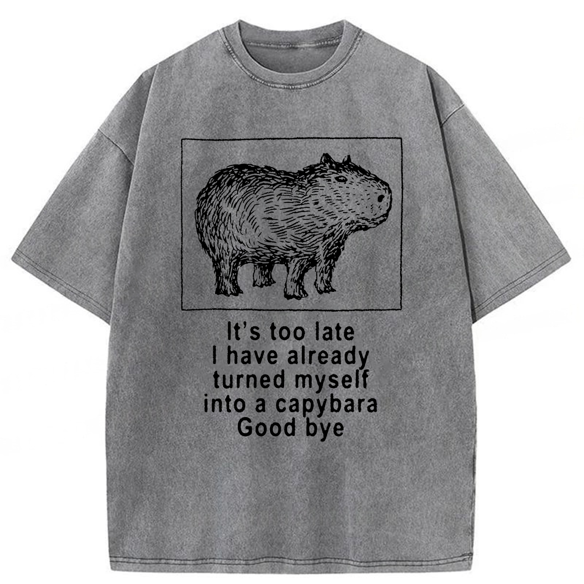 Tokyoviva I Have Turned Myself Into A Capybara Washed T-shirt