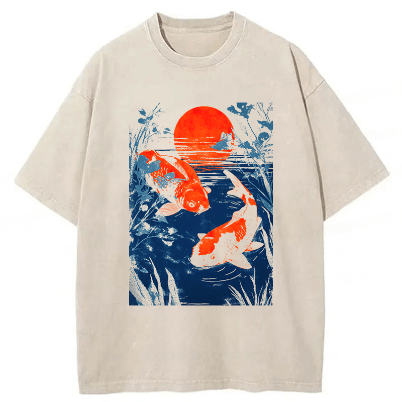 Tokyoviva Japanese Carp Washed T-shirt