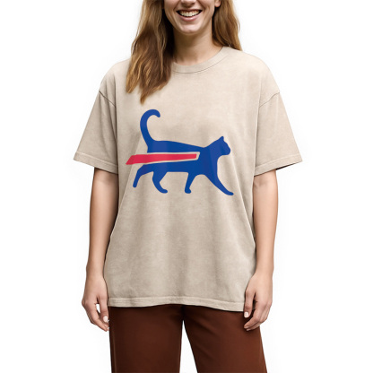 Cat-Bills is Buffalo Bills Funny Meme Washed T-Shirt