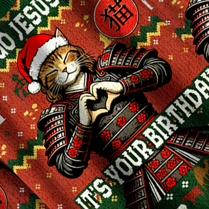 Baddiecat Go Jesus Christmas Ugly Sweatshirt