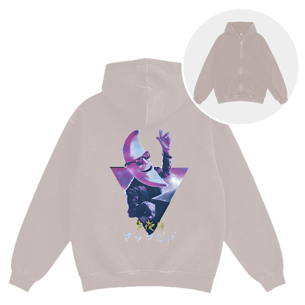 Make it Mac Tonight Vaporwave Washed Zip Hoodie