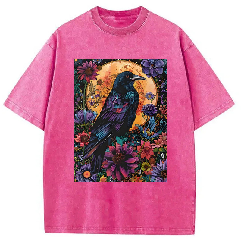 Mandala Crow Washed T-Shirt