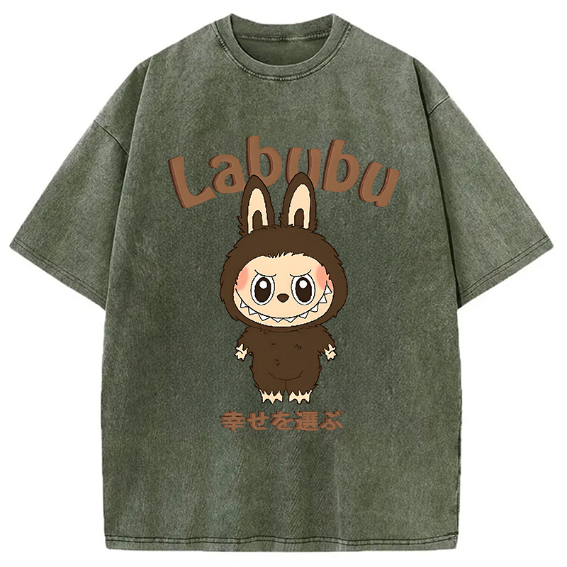 Labubu Cute Vintage Japanese Washed T-Shirt